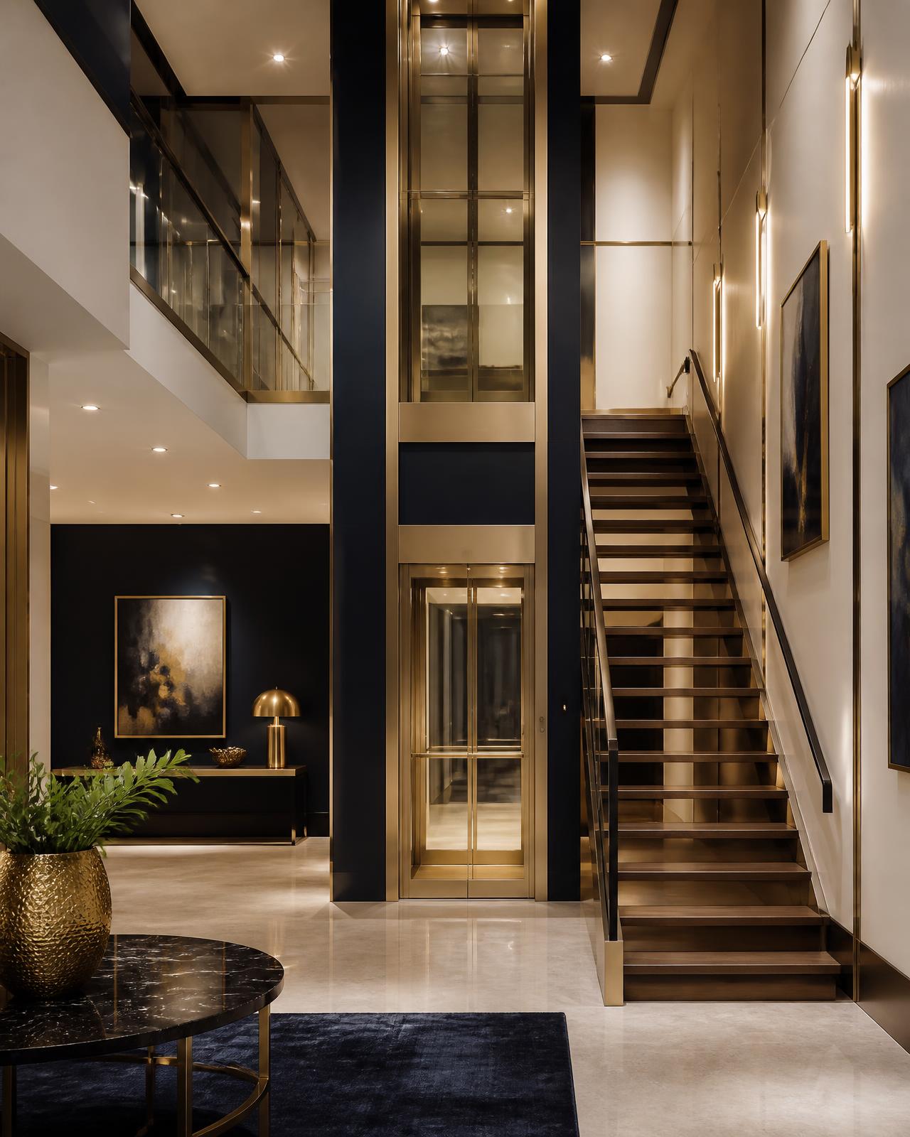 Elevator in a duplex or three-storey home