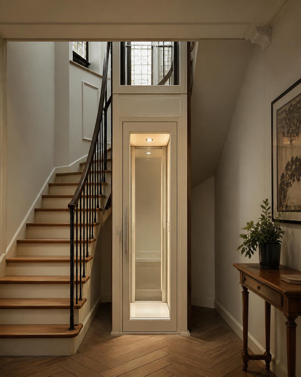 Compact Elegance villa elevator design